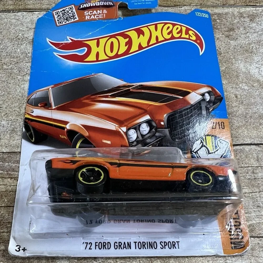 Hot Wheels 72 Ford Gran Torino Sport Orange Muscle Mania 2/10 122/250 DHR33 2016